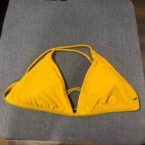 Mustard yellow string bikini top